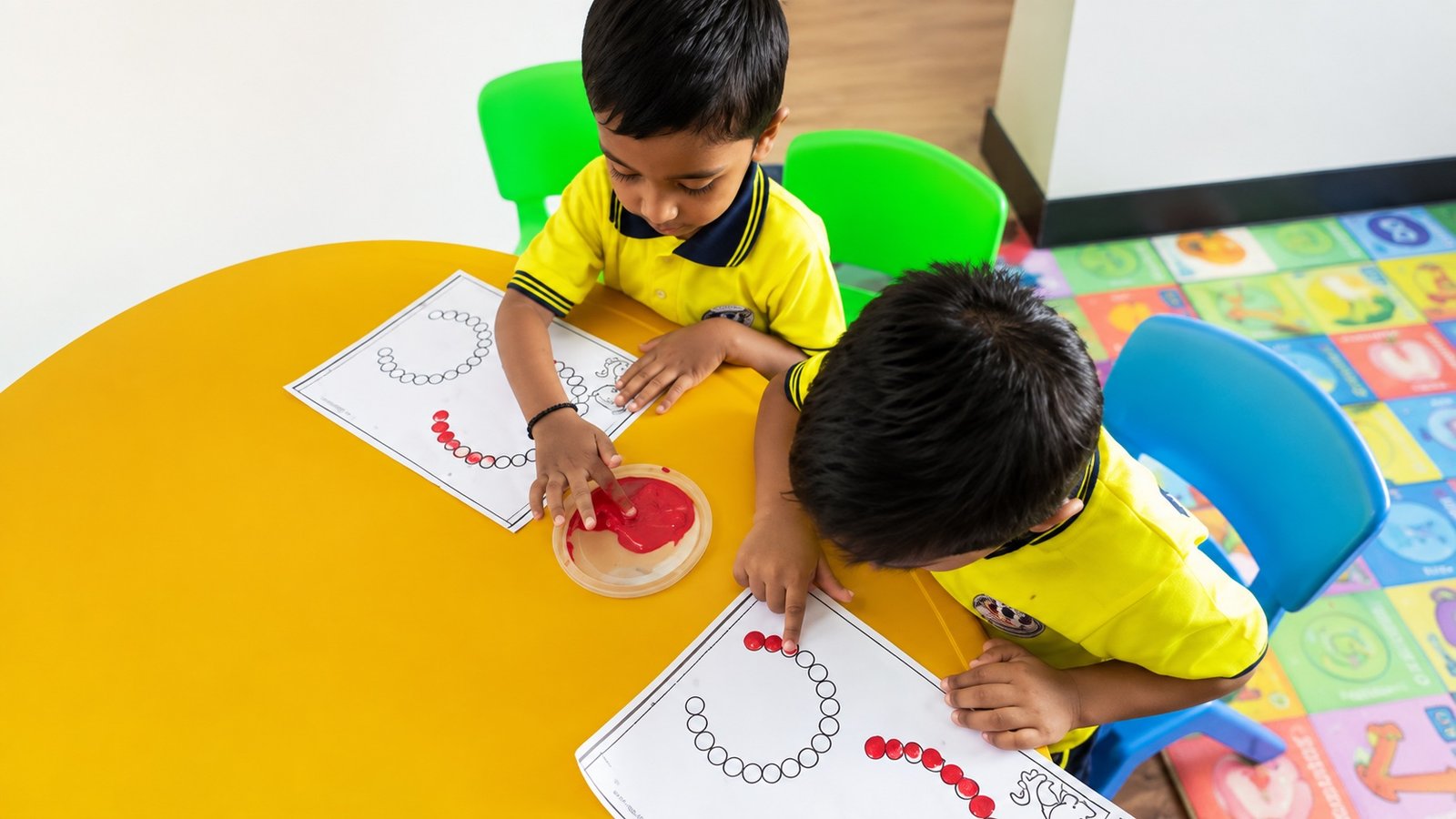 Junior KG classroom at Happy Learning International Preschool